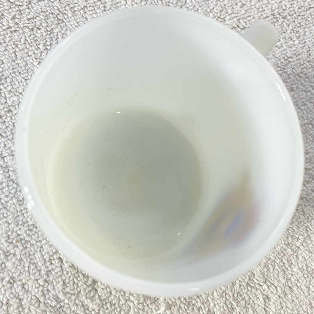 Vintage Royal Canadian Air Cadets White Milk Glass Mug Coffee Cup - Picture 10 of 12